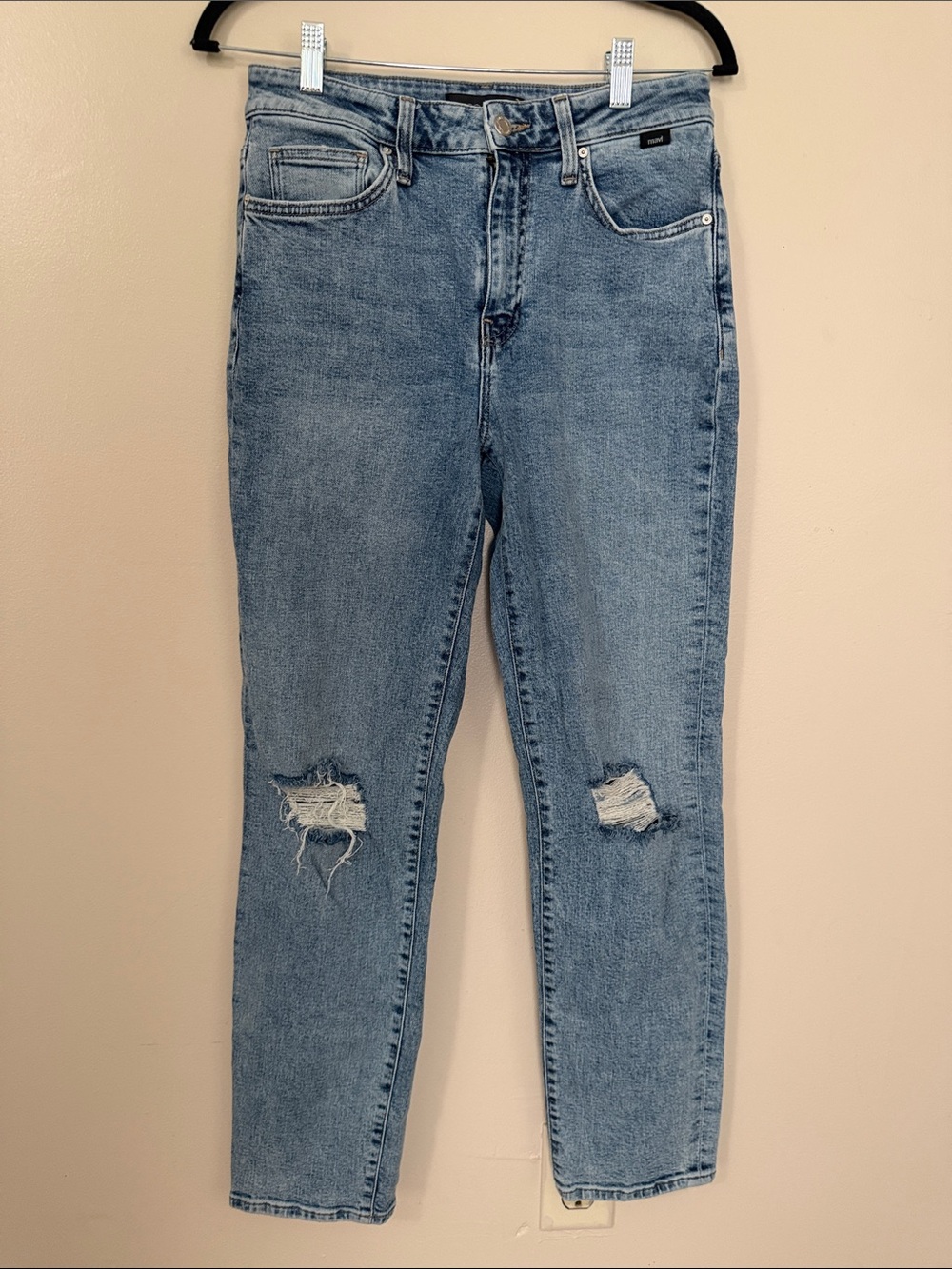Mavi Light Blue Skinny Distressed Women’s Jeans- super strechy
